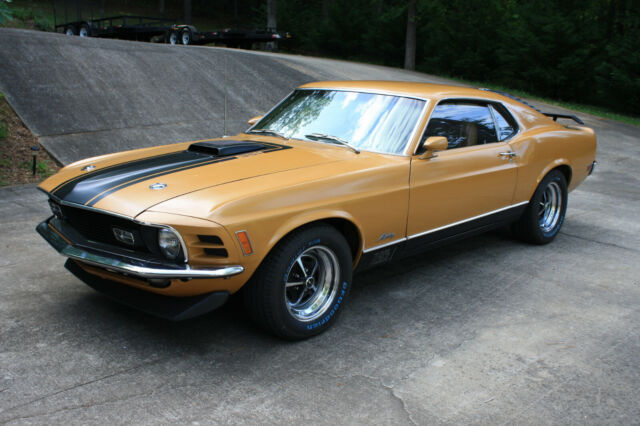 1970 Gold Ford Mustang Fastback