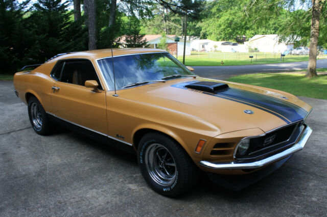 1970 Gold Ford Mustang Fastback