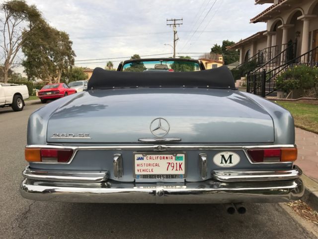 1970 Steel Blue Mercedes-Benz 200-Series Convertible