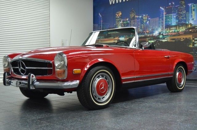 1970 Red Mercedes-Benz SL-Class Convertible