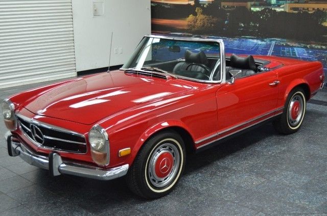 1970 Red Mercedes-Benz SL-Class Convertible