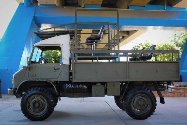 1970 Green Mercedes-Benz Unimog Pickup Truck