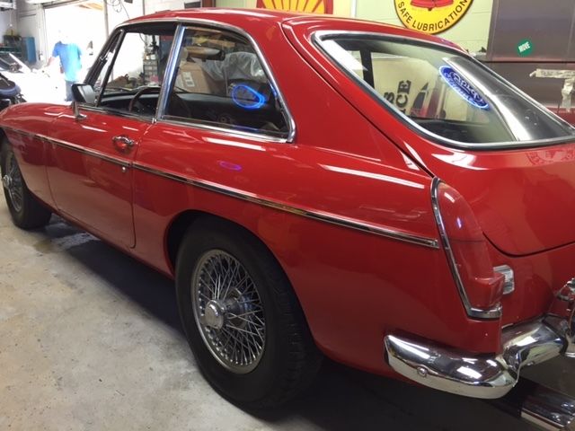 1970 Red MG MGB Fastback