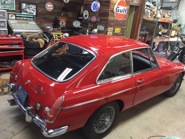 1970 Red MG MGB Fastback