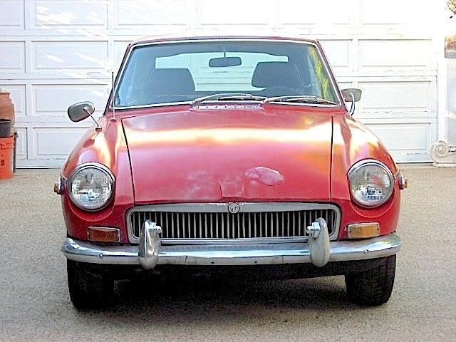 1970 Red MG MGB Coupe