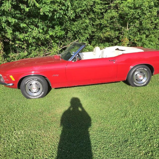 1970 Red Ford Mustang Convertible