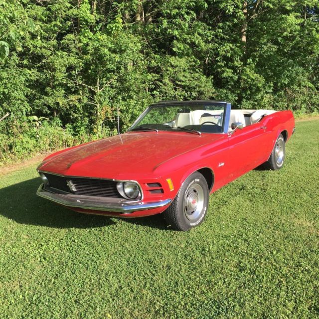 1970 Red Ford Mustang Convertible