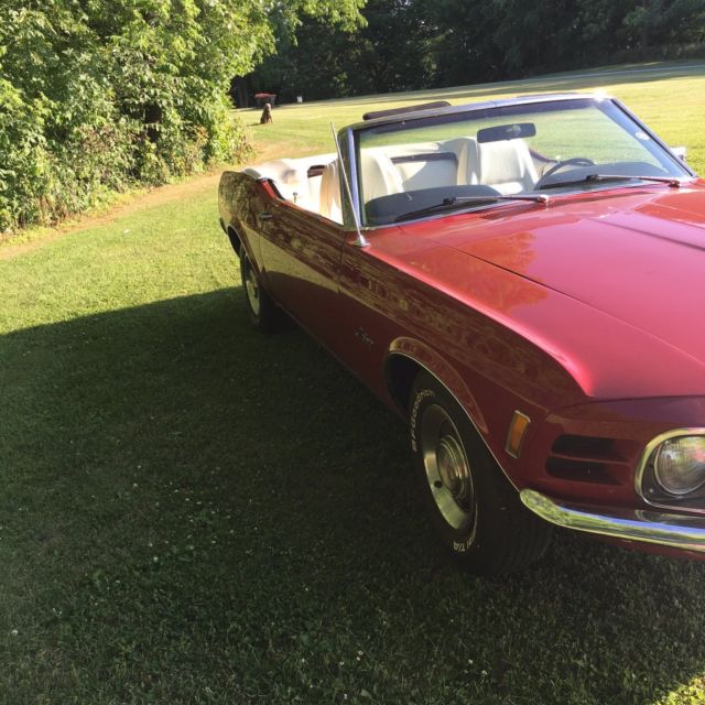 1970 Red Ford Mustang Convertible