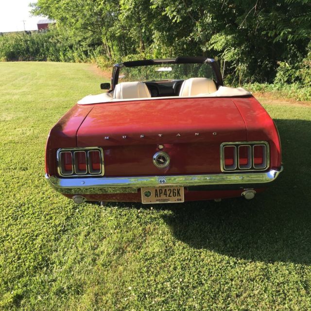 1970 Red Ford Mustang Convertible