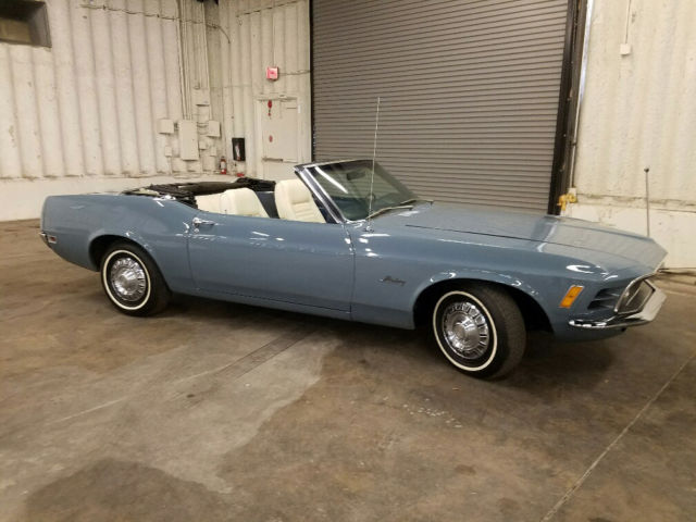 1970 Blue Ford Mustang Convertible
