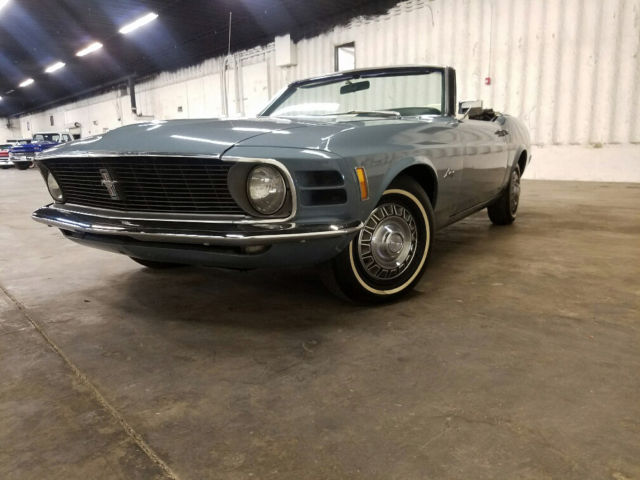 1970 Blue Ford Mustang Convertible