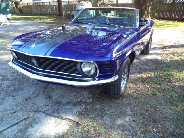 1970 Blue Ford Mustang Convertible