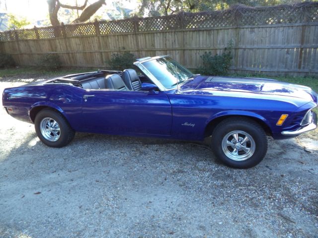 1970 Blue Ford Mustang Convertible