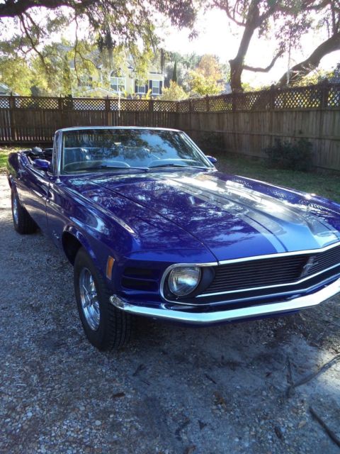1970 Blue Ford Mustang Convertible
