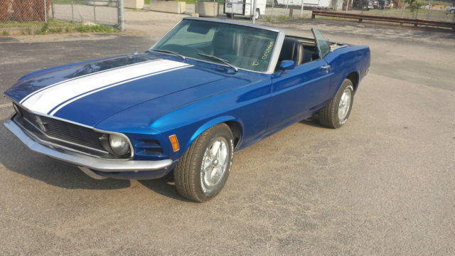 1970 Blue Ford Mustang Convertible