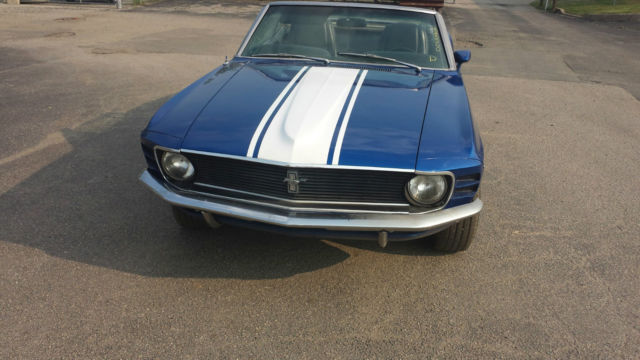 1970 Blue Ford Mustang Convertible