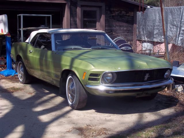 1970 Green Ford Mustang Convertible