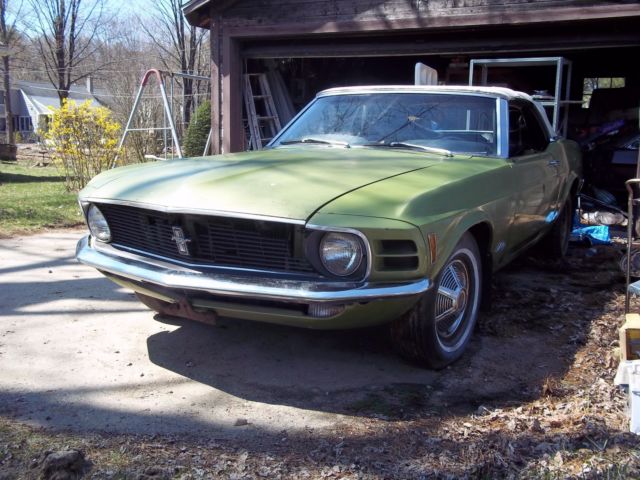 1970 Green Ford Mustang Convertible