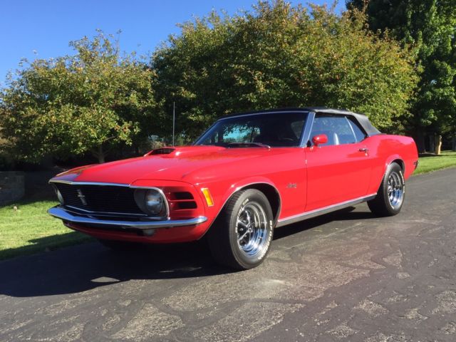 1970 Red Ford Mustang Convertible