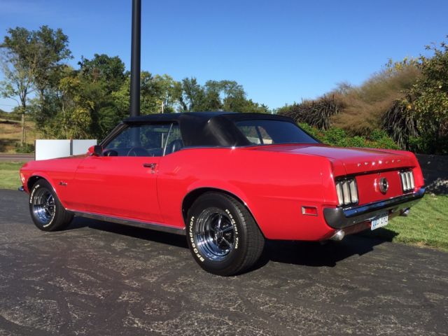 1970 Red Ford Mustang Convertible