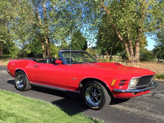 1970 Red Ford Mustang Convertible