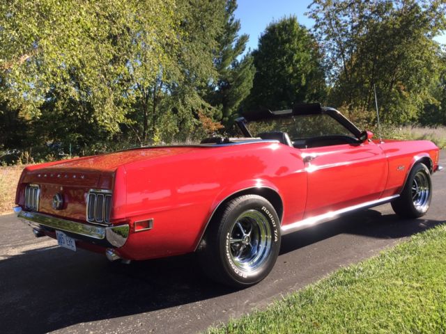 1970 Red Ford Mustang Convertible