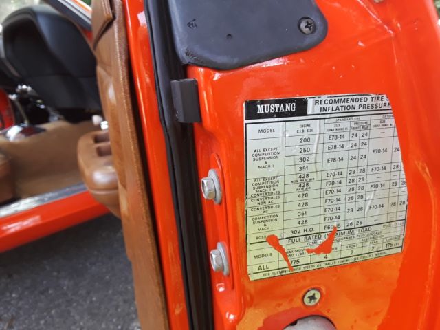 1970 Orange Ford Mustang Coupe