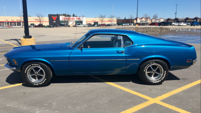 1970 Blue Ford Mustang Fastback