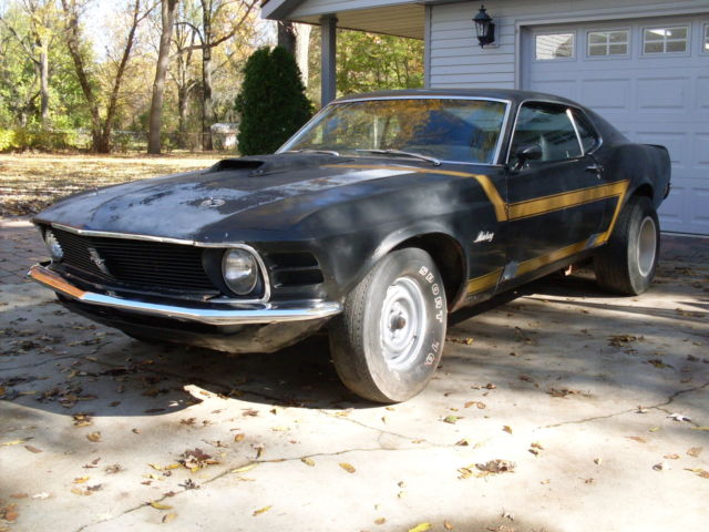 1970 Black Ford Mustang