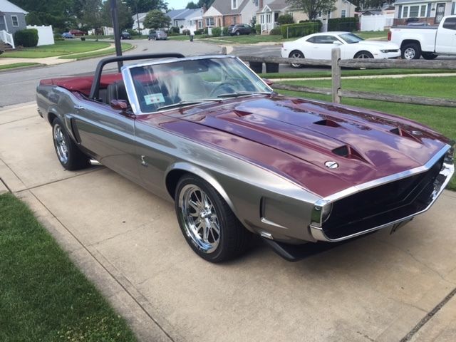 1970 Silver/Maroon Ford Mustang Convertible