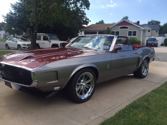 1970 Silver/Maroon Ford Mustang Convertible