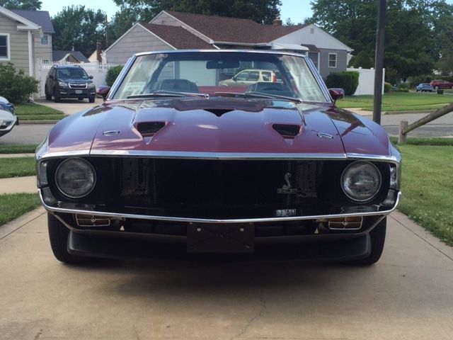 1970 Silver/Maroon Ford Mustang Convertible