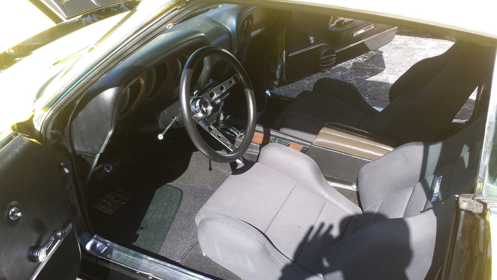 1970 white Ford Mustang sportroof