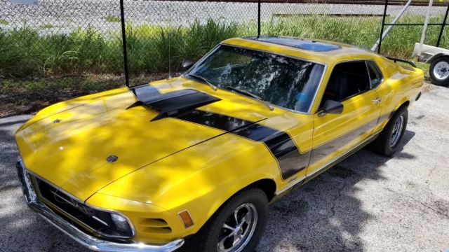 1970 Yellow Ford Mustang Fastback