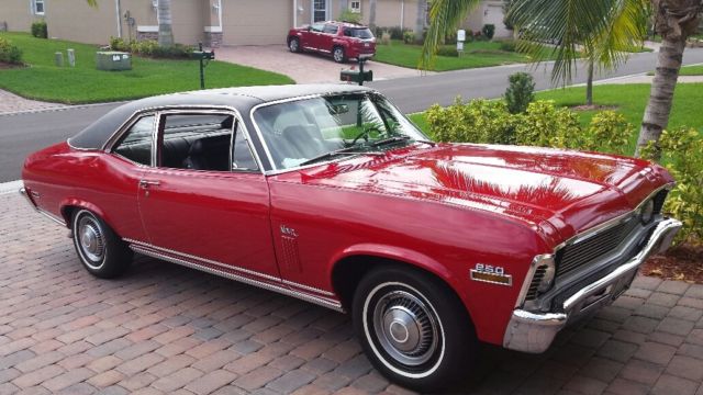 1970 Cranberry Red Chevrolet Nova 2 dr