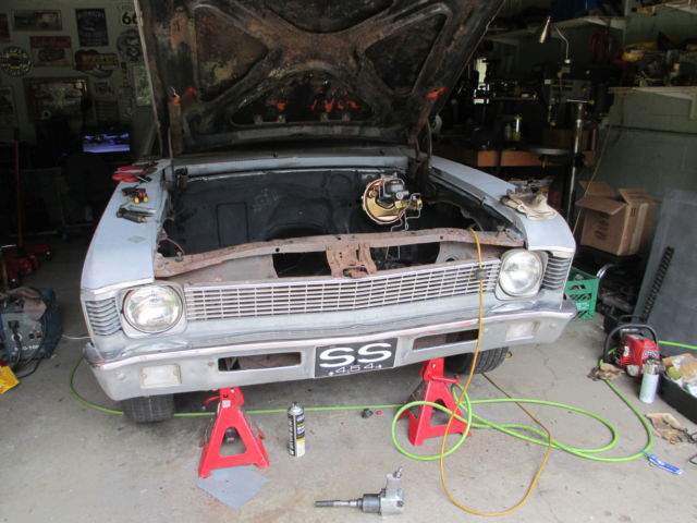 1970 grey Chevrolet Nova 2 door coup