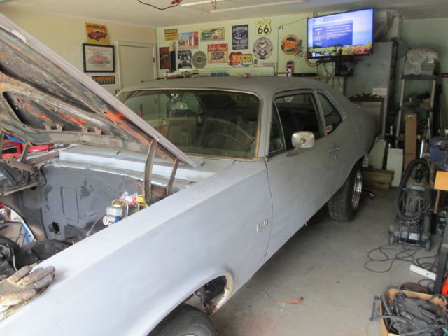 1970 grey Chevrolet Nova 2 door coup