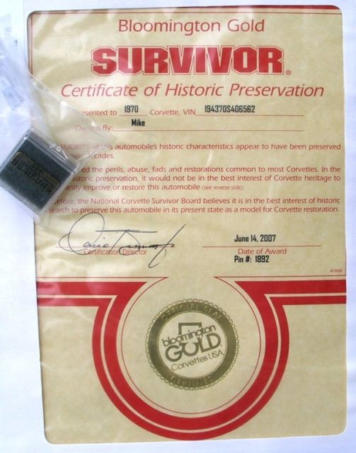 1970 Green Chevrolet Corvette Coupe