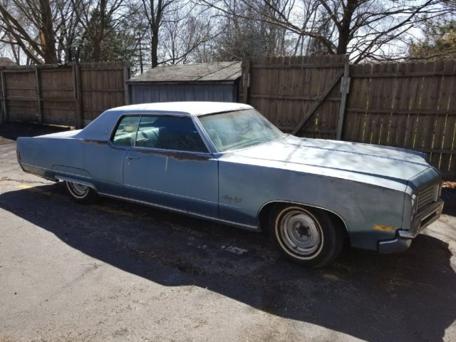 1970 Blue Oldsmobile Ninety-Eight Coupe