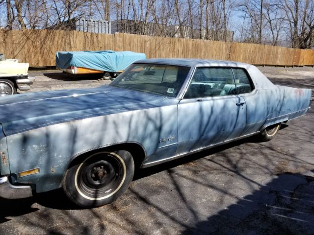 1970 Blue Oldsmobile Ninety-Eight Coupe