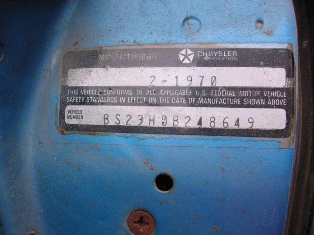 1970 Blue Plymouth Barracuda Coupe