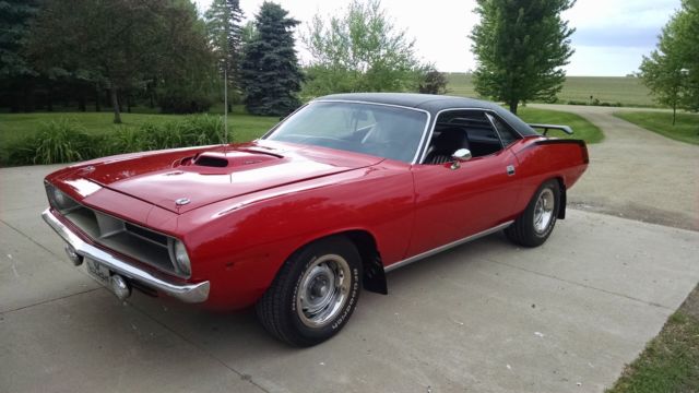 1970 Red Plymouth Barracuda Coupe