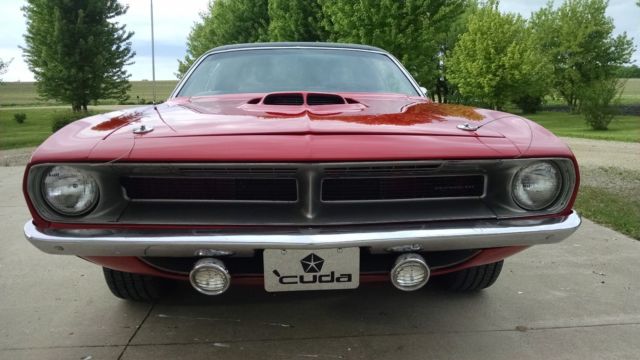 1970 Red Plymouth Barracuda Coupe
