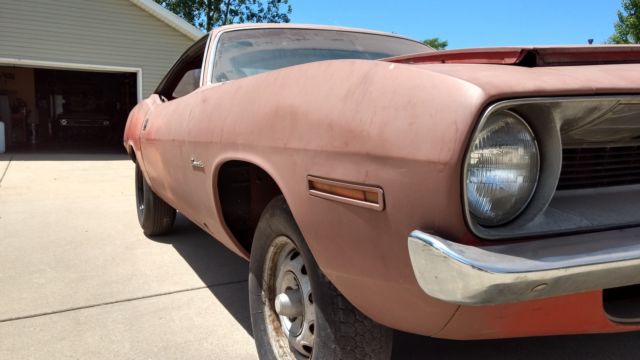 1970 Red Plymouth Barracuda Coupe