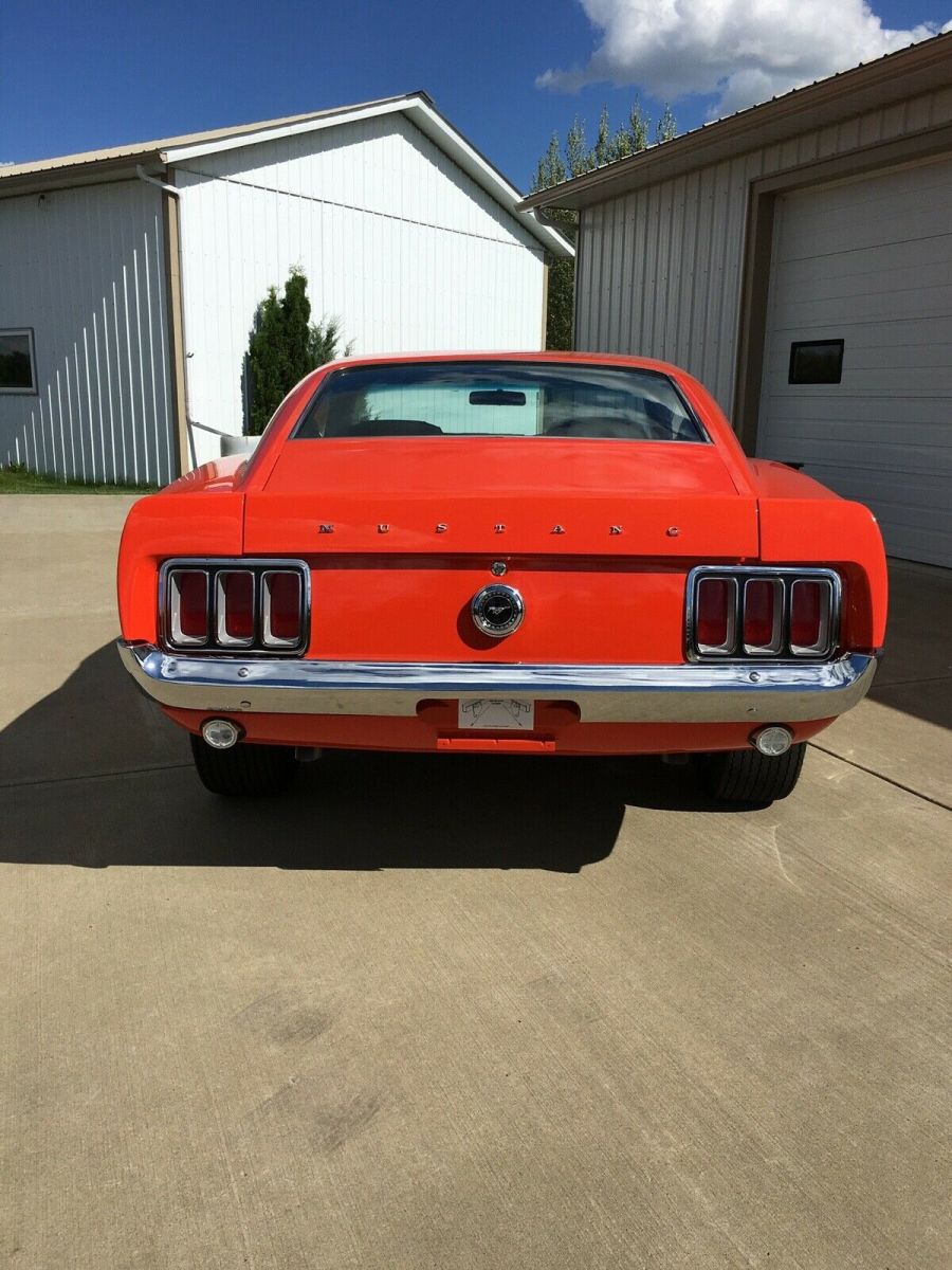 1970 Orange Ford Mustang Fastback