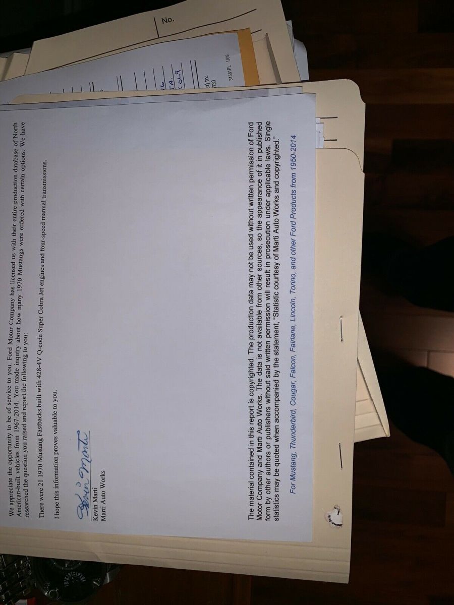 1970 Orange Ford Mustang Fastback