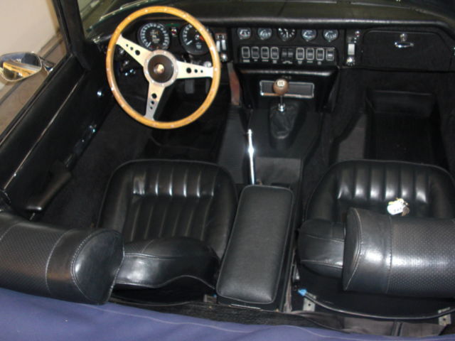 1970 Blue Jaguar E-Type Convertible