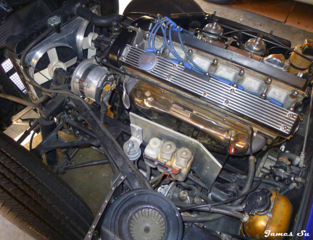 1970 Blue Jaguar E-Type Convertible