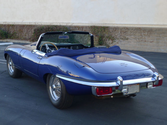 1970 Blue Jaguar E-Type Convertible