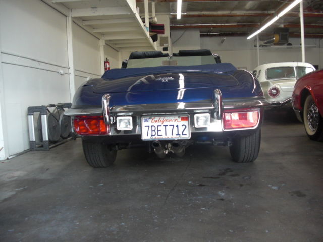 1970 Blue Jaguar E-Type Convertible